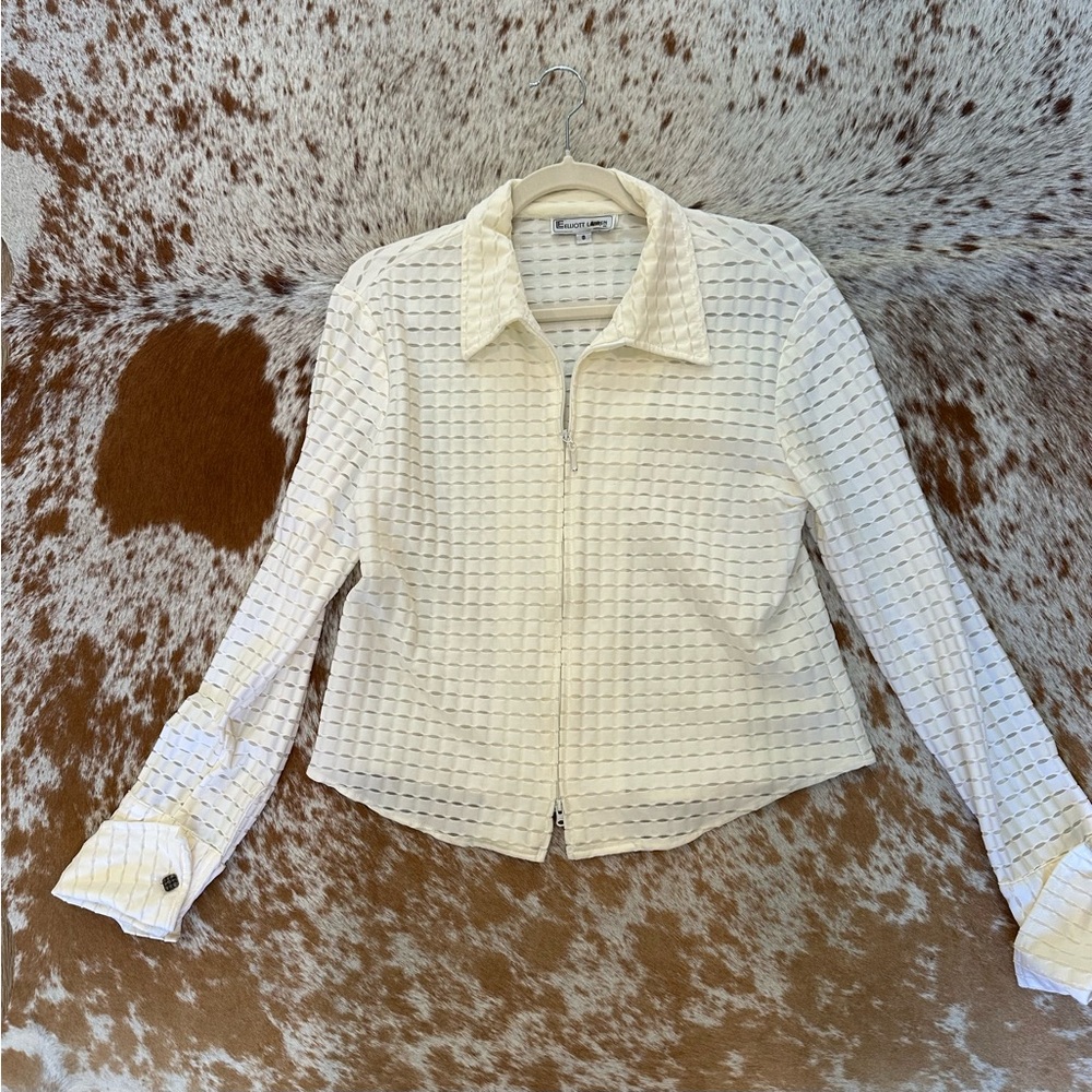 Elliott Lauren Cream Textured Jacket